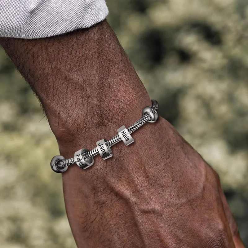 Мужской браслет из нержавеющей стали для мужчин или женщин и с индивидуальным