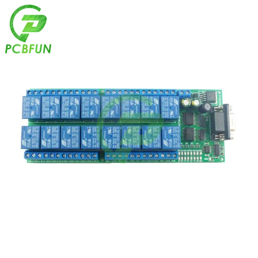 

16-канальный видеорегистратор RS232 реле DB9 женский Интерфейс серийные дистанционные Управление переключатель R223C16 Смарт релейный модуль пост...