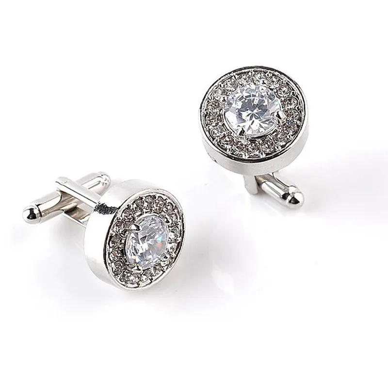 Инкрустированные бриллиантами пуговицы для одежды запонки из сплава дома ручная