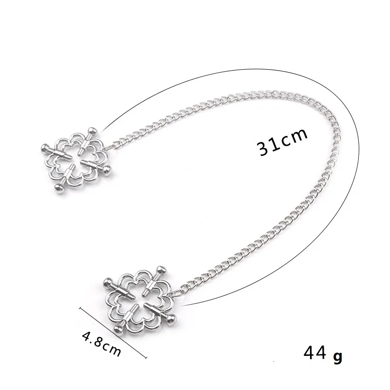 Нержавеющая сталь Регулируемый пыток играть зажимы металлический ниппель