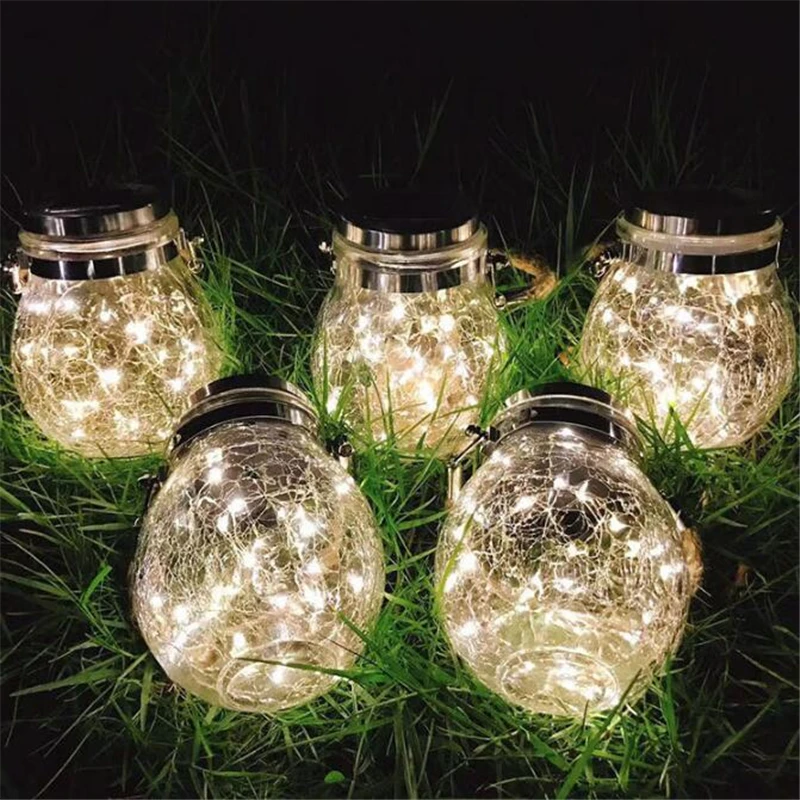 

1 шт. творческий светодиодный солнечный трещины светильник наружная Подвесная лампа кулон садовый декоративный шар ночной Светильник