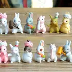 Милое украшение в виде кролика из мультфильма, микроландшафт, для самостоятельного декора (разные цвета), 12 шт.