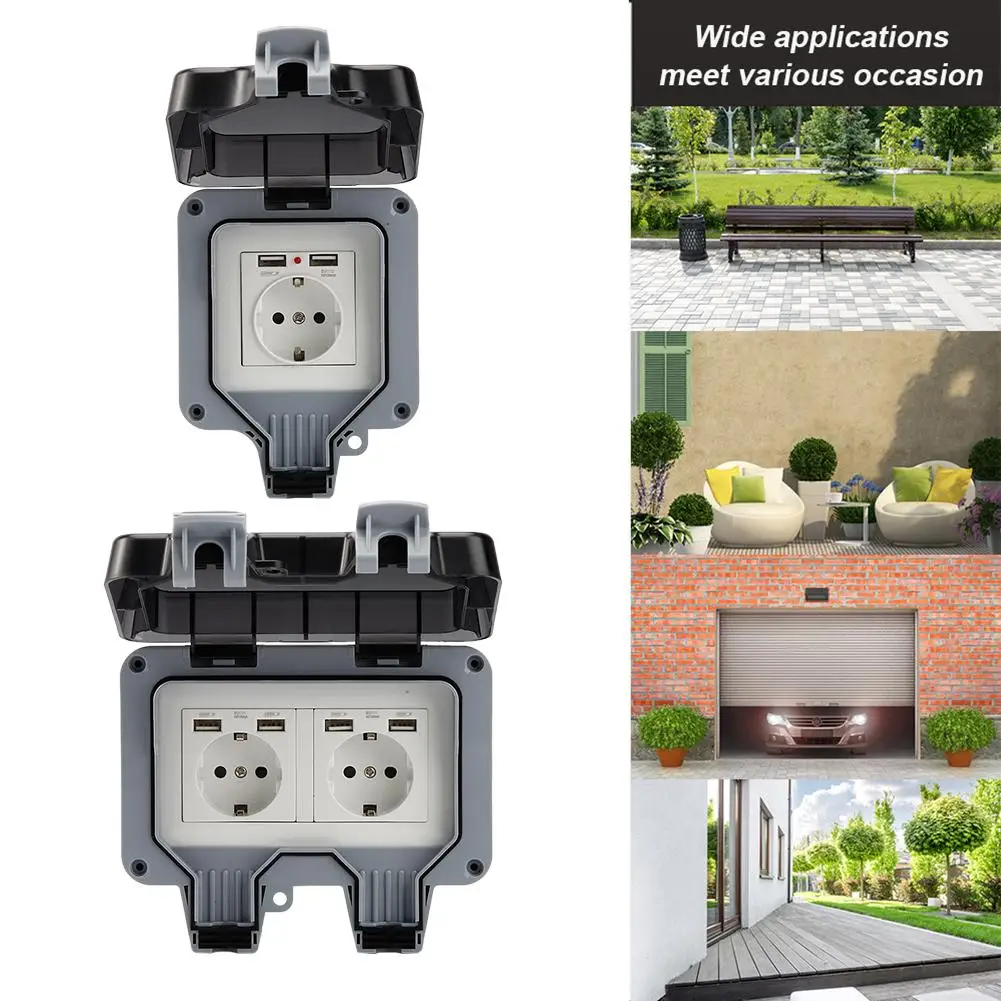 Наружная розетка IP66 Однорядная двухрядная Погодостойкая