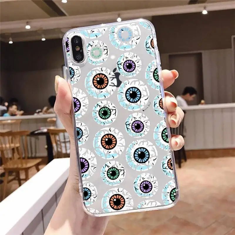 

Evil eyes lucky blue eyes Phone Case Transparent for iPhone 6 7 8 11 12 s mini pro X XS XR MAX Plus high quality Anti-fall