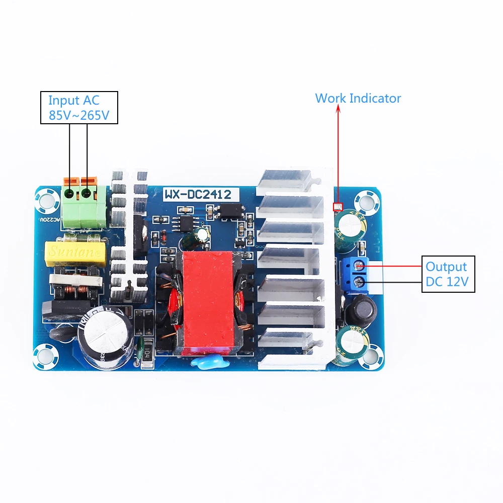 AC DC 12V 8A 96W понижающий модуль источника питания преобразователь 110V 220V до