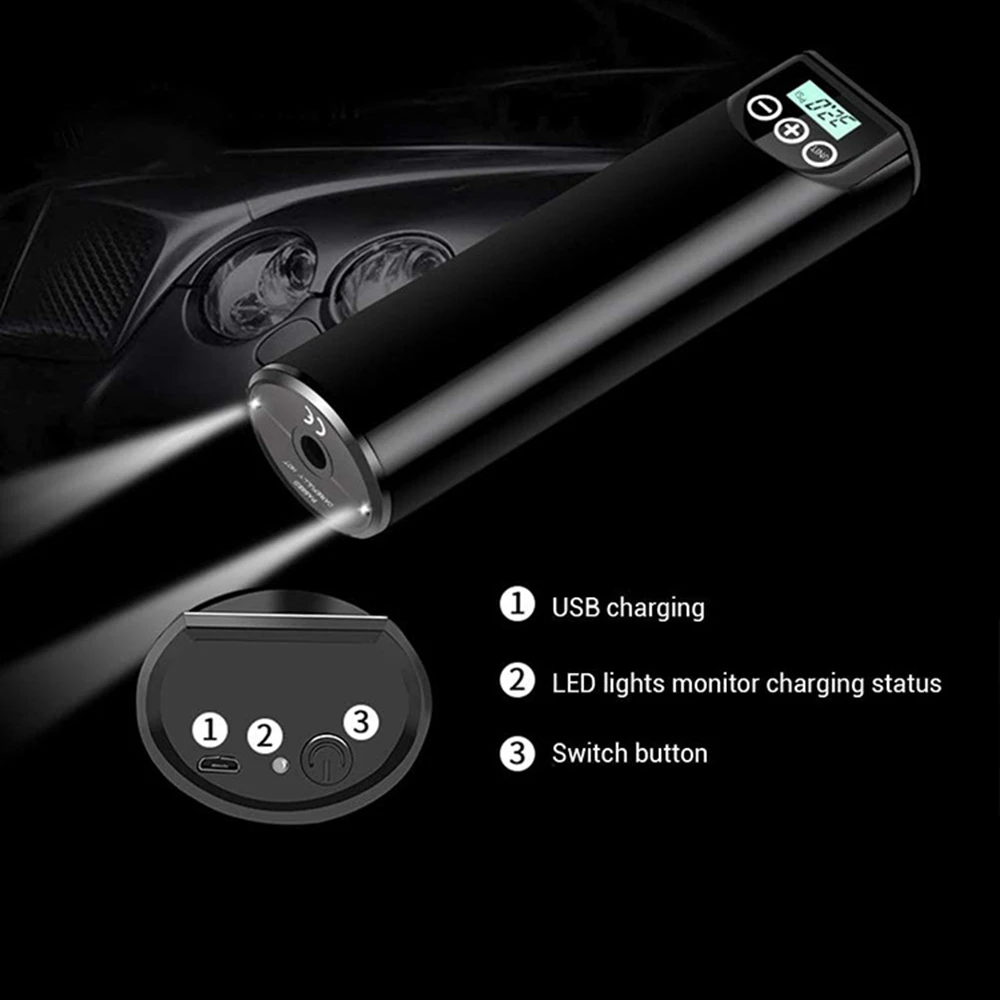 Preço 150 Psi Recarregável Bicicleta Bomba De Ar Inflator Pneu Elétrico Sem Fio Portátil Compressor De Ar Bomba Pneu Carro Inteligente Para Bolas Bicicleta