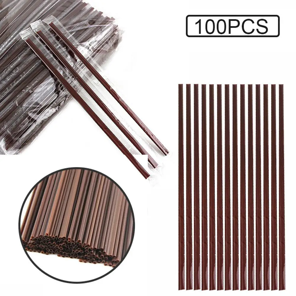 100 шт индивидуально упакованные соломинки для напитков вечерние принадлежности