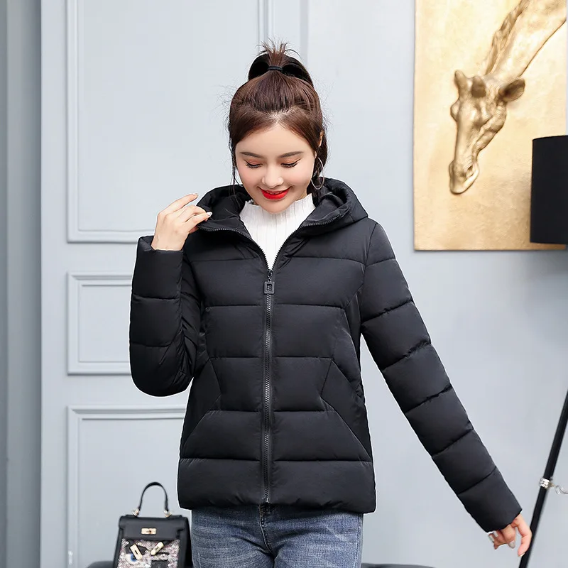 Теплая стеганая куртка зимние парки для женщин плотное пальто женские хлопковые