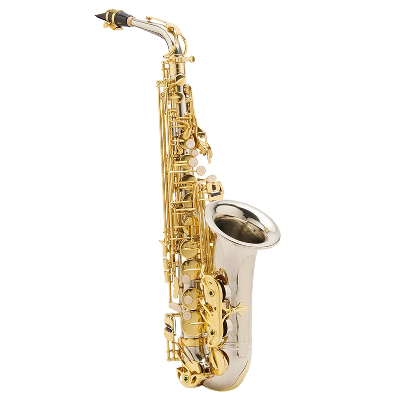 FLOLAIR FAS-796 белая латунь Резные западные инструменты альт-саксофон ветер