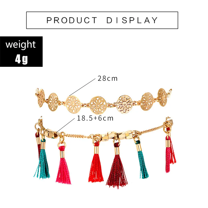 Винтажные браслеты на ногу для женщин ножные ювелирные украшения ног в