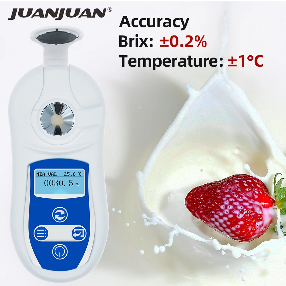 Digital Handheld Brix Meter Digital Brix Refractive Index Refractometer Brix Sugar In Wine Concentration 40%off