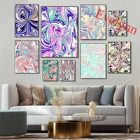 free shipping nordic abstract minimalism wall art canvas painting colorful graffiti art poster print wall picture forliving room