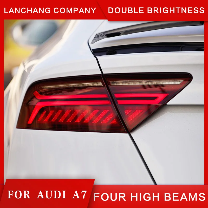 

Применим для audi A7 задний фонарь в сборе, новый светодиодный задний фонарь для воды, старый А7 стример, задний фонарь рулевого управления