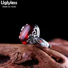 Винтажное тайское серебряное кольцо с маленькими цветами для женщин, Настоящее серебро 925 пробы, регулируемые Открытые Кольца, овальные ювелирные изделия из халцедона R806