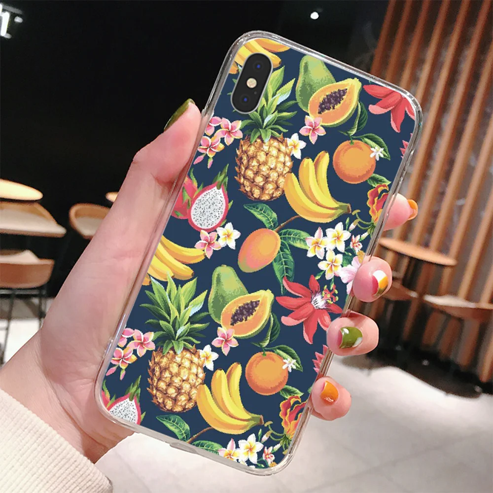Reayou Summer Fruit Pineapple Watermelon Banana Lemon Cool Phone Case for IPhone 11 Pro XS MAX 8 7 6 6S Plus X 5 5S SE XR | Мобильные