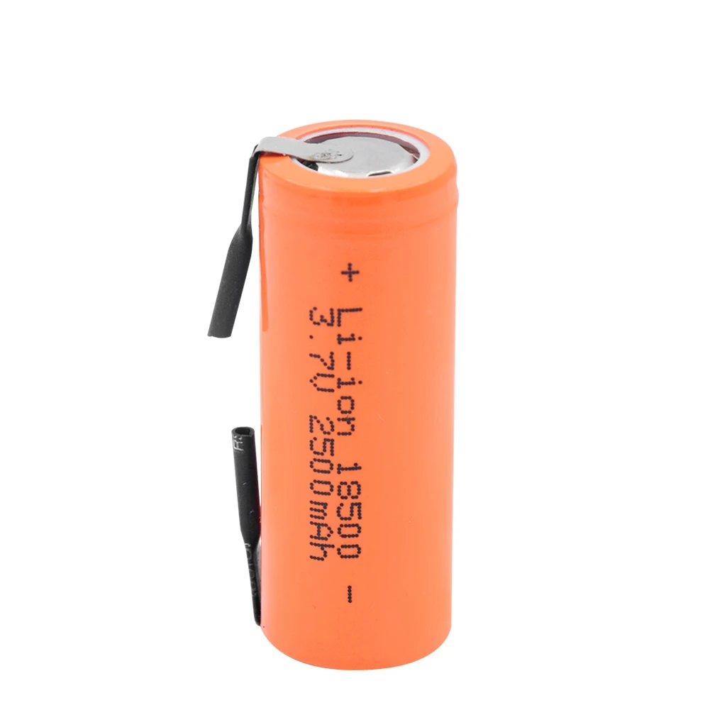 GTF 3.7V 18500 Li-ion Battery 2500mAh With 2 Welding Tabs Lithium ion Cell For Led Flashlight Headlight Mechanical | Электроника