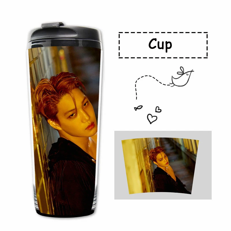 KAI Kpop SuperM первый мини альбом водная чашка SuperM BAEKHYUN KAI TAEYONG TAEMIN десять кривая чашка с двойными стенками пластиковая чашка вентиляторы коллекция - Цвет: KAI