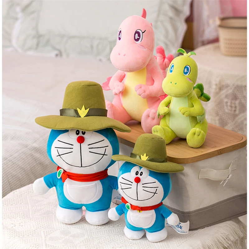 

23/30cm Hot Anime Doraemon: Nobita's New Dinosaur Plush Toy High Quality Cute Doraemon Doll Stuffed Animal Cat Dinosaur Pillow