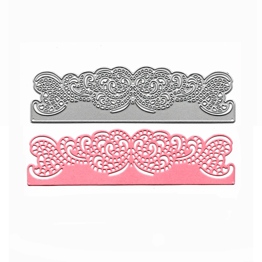 

Lace Border New Cutting Dies For 2021 Embossing Folders Scrapbooking DIY Mold Clear Stamps And Dies Handcraft Template Stencil