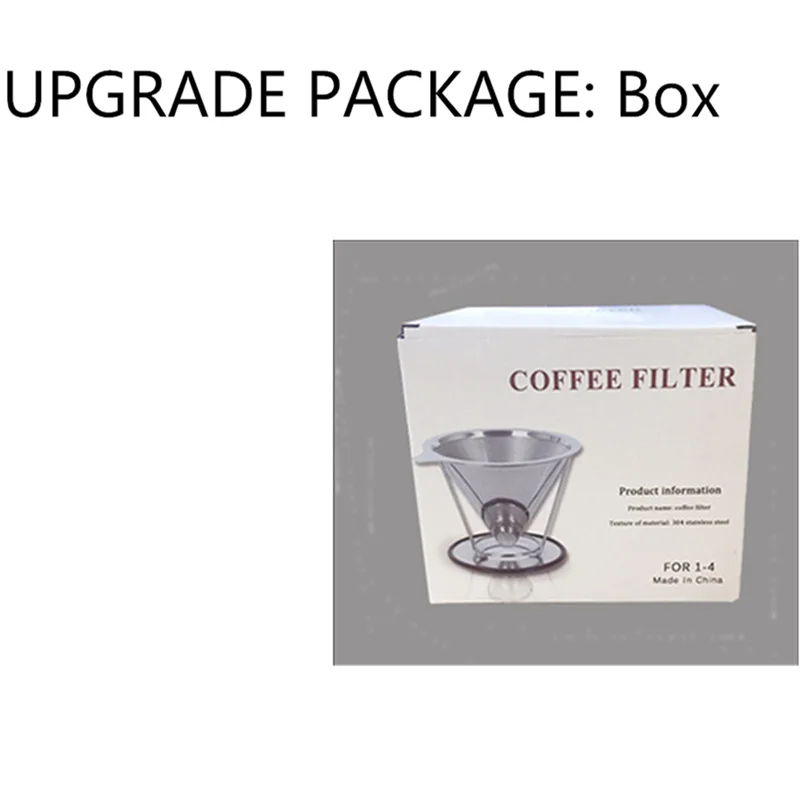 

Reusable Double-Layer Coffee Filter Stainless Steel Holder Metal Mesh Funnel Baskets Split Design Coffees Dripper JJA002