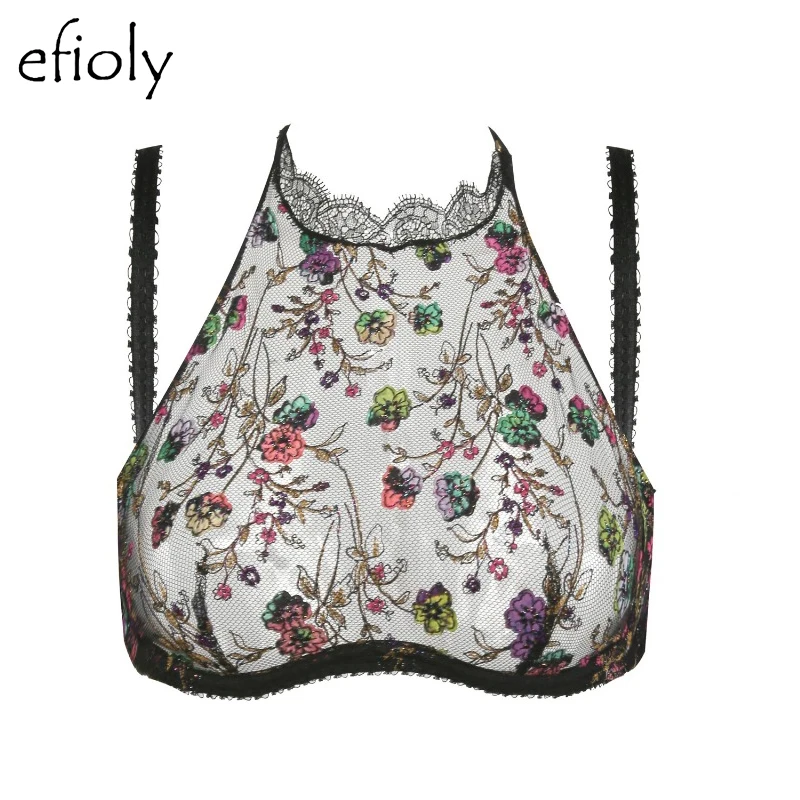 EFIOLY NT19A0180 2019 новый агент секрет сексуальный кружевной вышитый бюстгальтер пуш ап