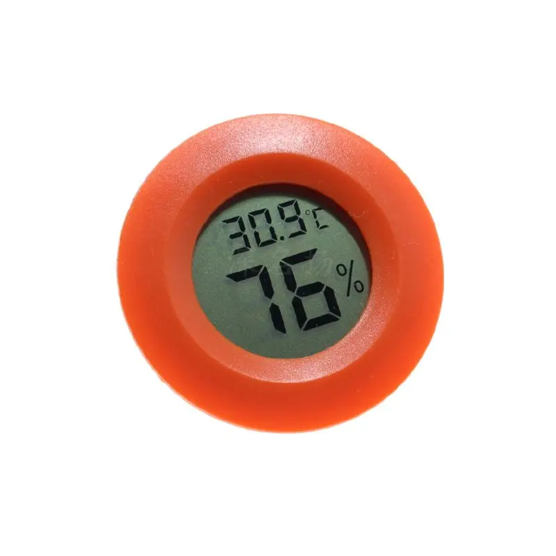 Компактный круглый электронный термометр и гигрометр рептилия акриловая