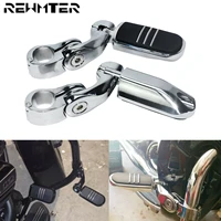 motorcycle chrome 32mm highway engine guard footpegs pedal footrest foot peg mount for harley touring dyna sportster softail