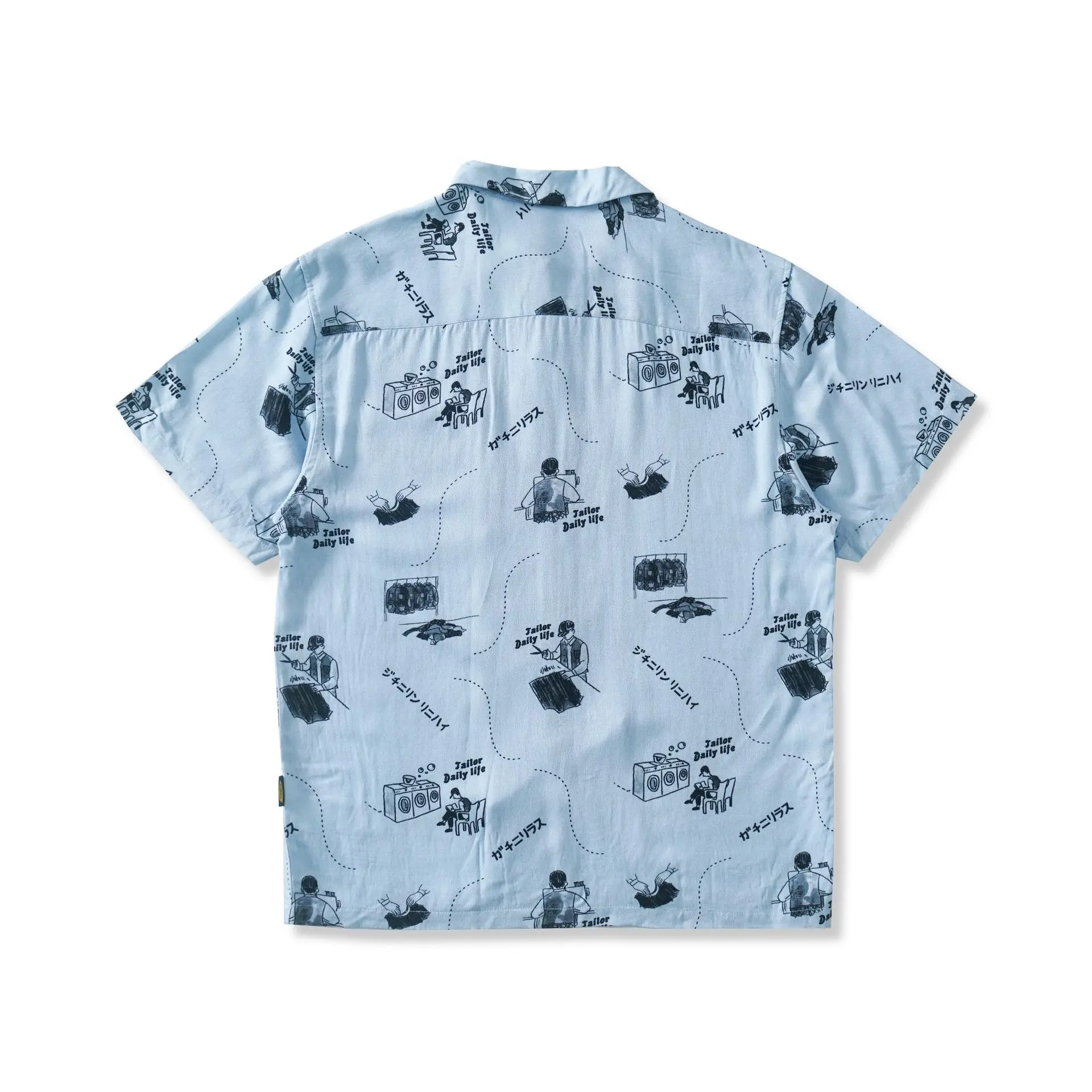 

Men's 2021ss spring new loose Aloha summer short sleeve men's shirt 219