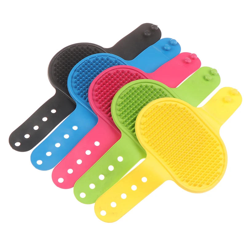 

1Pc Pet Dog Cat Bath Brush Comb Rubber Glove Hair Fur Grooming Massaging Massage Mit Pet Shower Dog Brush New Arrival