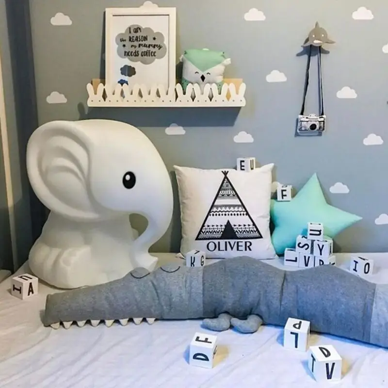 

200cm Baby Bed Bumper Cartoon Crocodile Doll Cot Protector Infant Nursery Props
