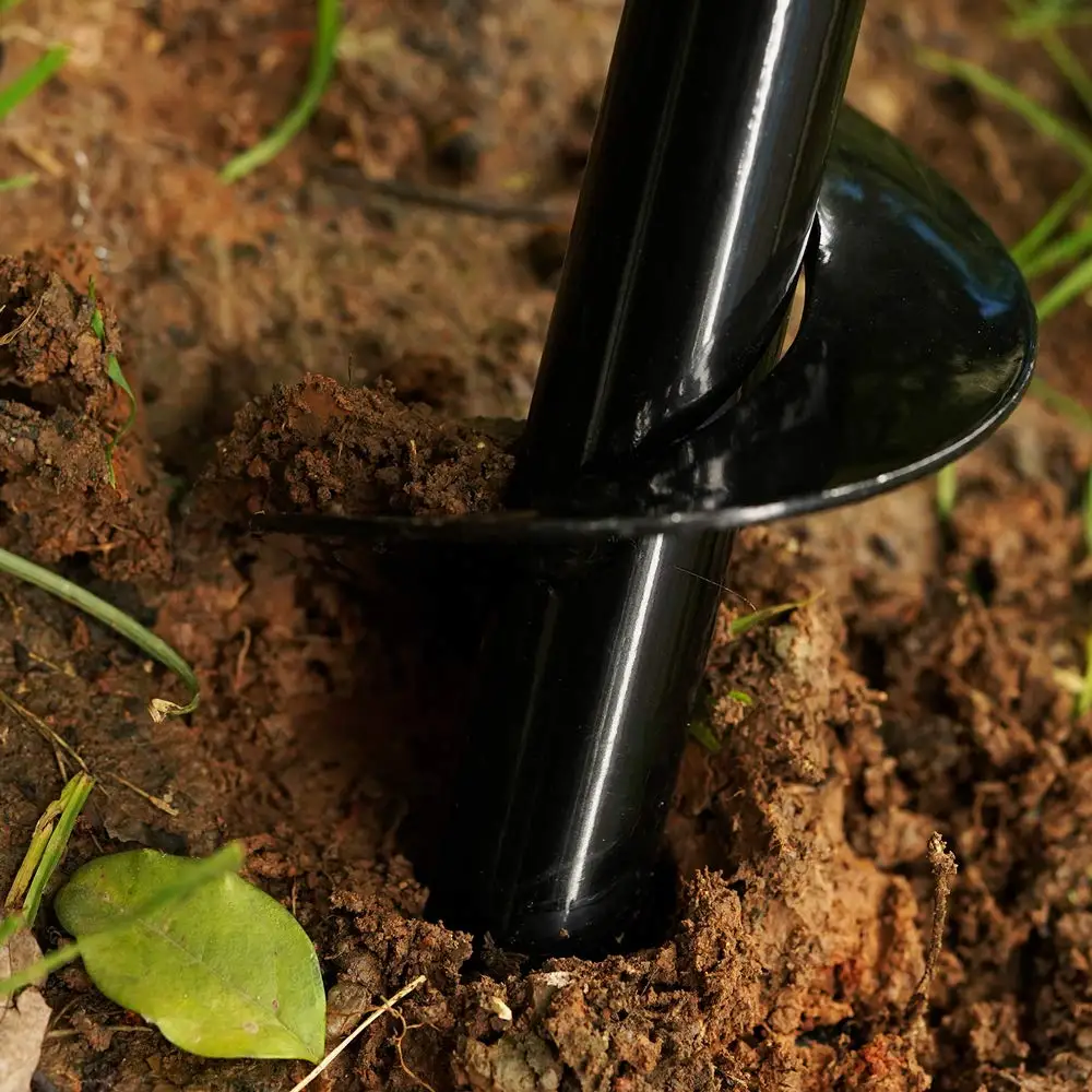 

Garden Auger Spiral Drill Bit Tool Spiral Hole Digger Ground Drill Earth Drill For Seed Planting Gardening Fence Flower Planter