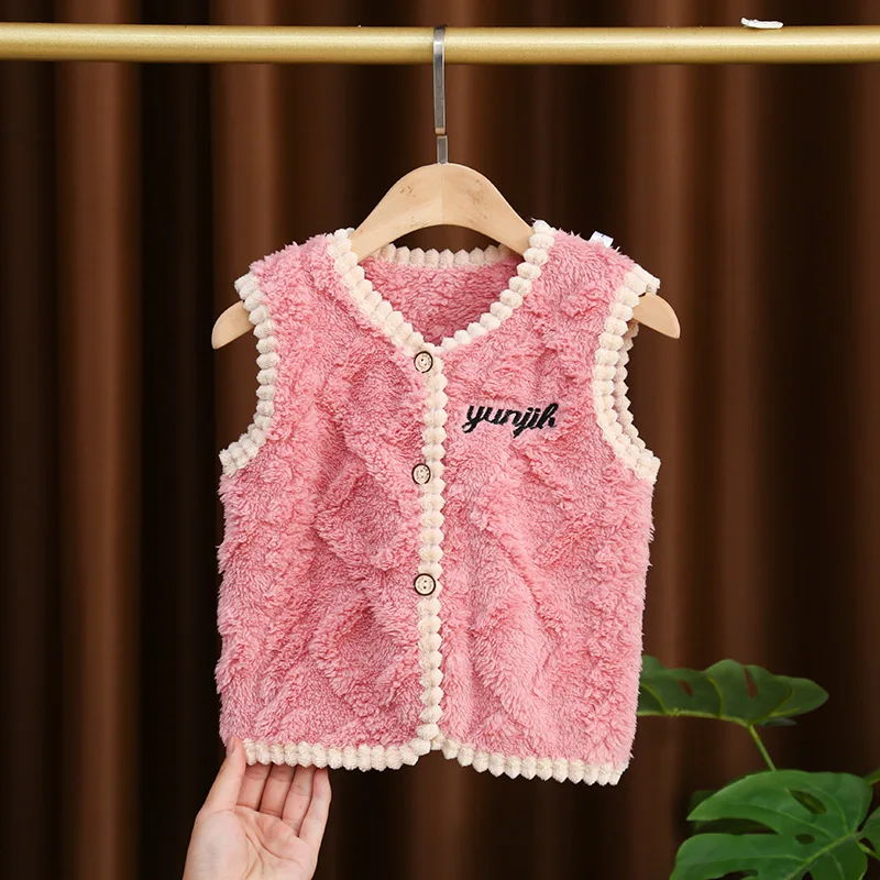 Фланелевый жилет для новорожденных девочек плотное теплое нижнее белье