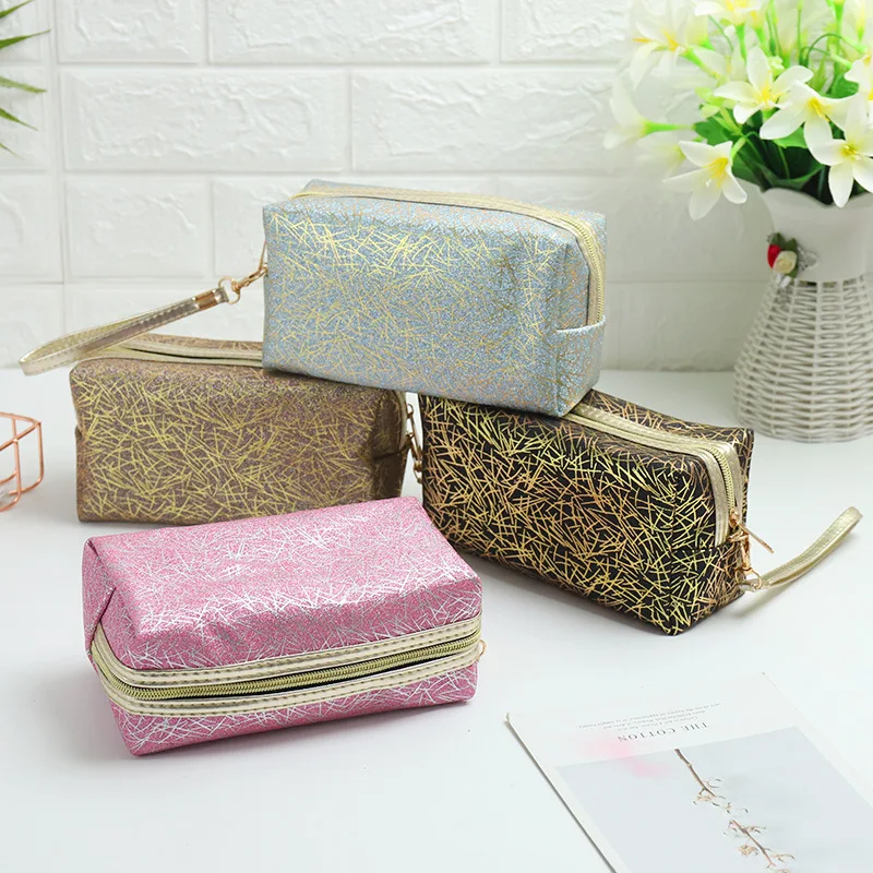 Косметички с лазерной вспышкой и клапаном голографические дорожные сумки для