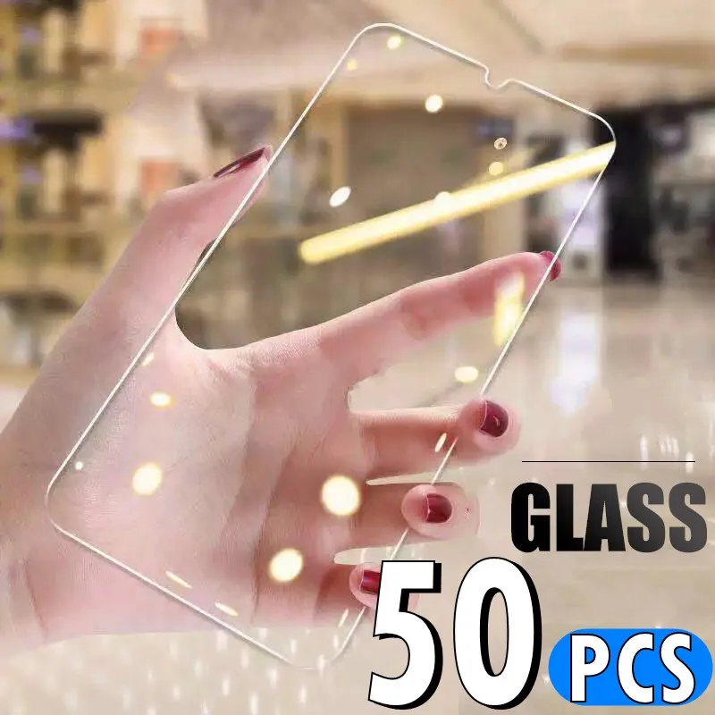 Закаленное стекло для защиты экрана пленка 50 шт./лот Xiaomi 10 F2 F1 9 8 se A3 A2 Lite Redmi 8A 7A Note 7