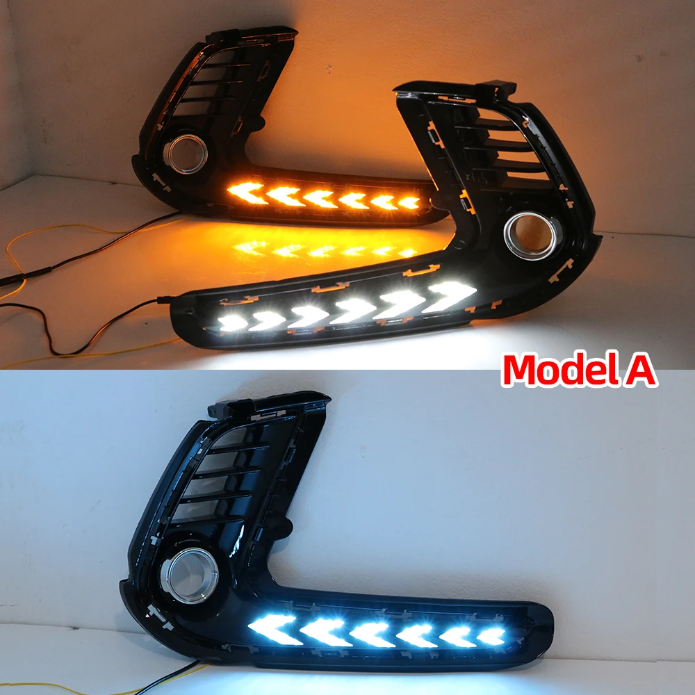 Car Flashing 1 Pair LED car DRL Daytime Running Light Daylight Waterproof Signal lamp lights for Hyundai Elantra 2016 2017 2018 |
