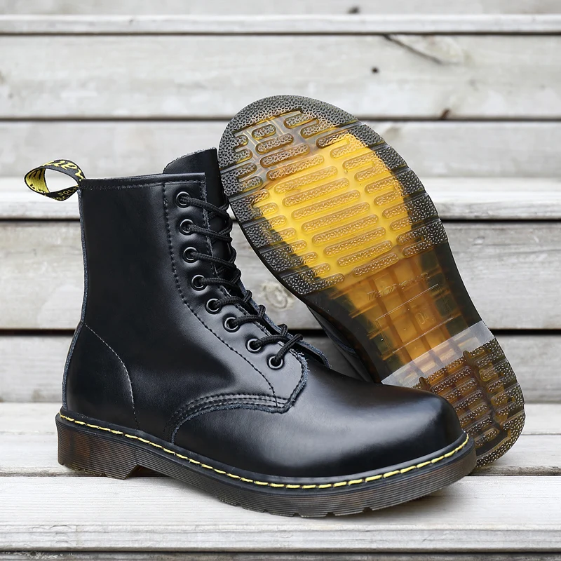 Мужские Роскошные Ботинки Martin модные дизайнерские зимние ботинки из натуральной