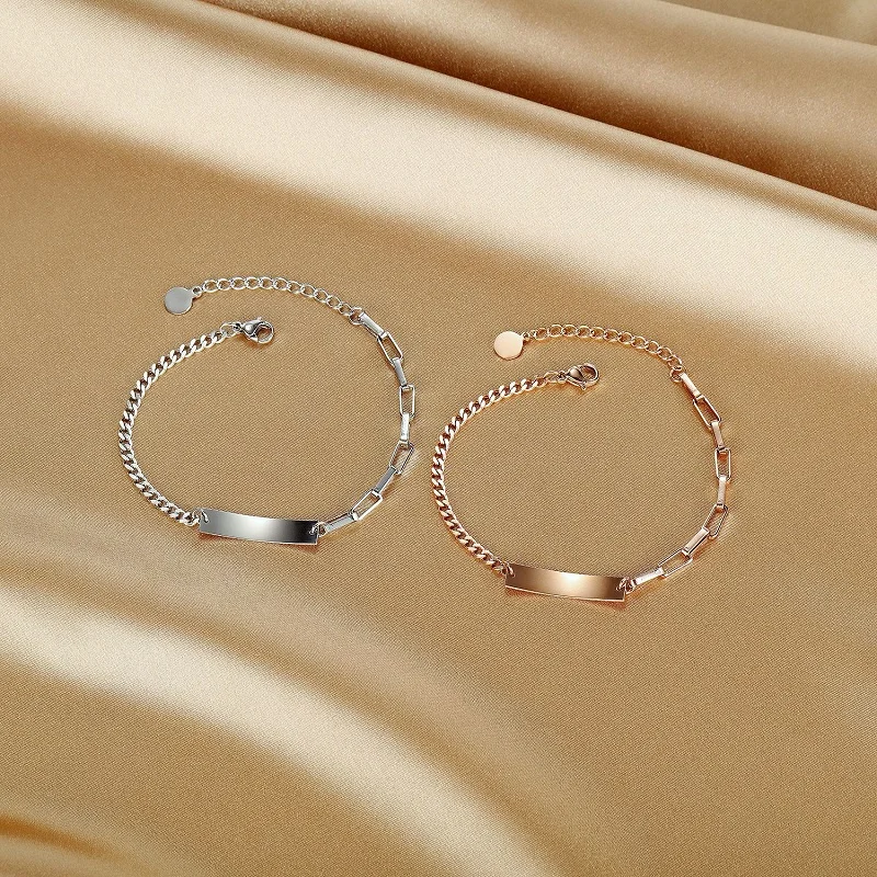 Высококачественные браслеты из розового золота для женщин с сердечками