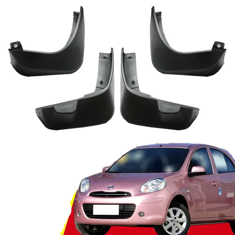 

For Nissan Micra March K13 2010-2013 Car Mudguards Mudflaps Front Rear Mud Flaps Splash Guards Auto Fenders Accessories