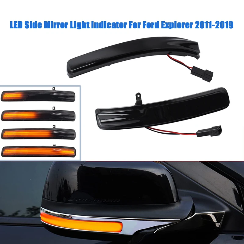 

Автомобисветильник Динамический светодиодный указатель поворота для бокового зеркала заднего вида, световой индикатор для Ford Explorer 2011-2019