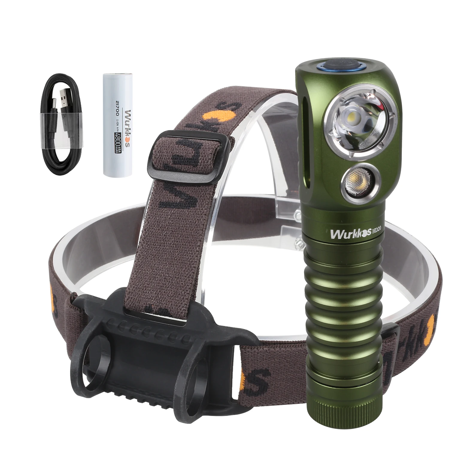 Новый Цвет Wurkkos HD20 фары 2000lm двойной LH351D 5000K USB C Перезаряжаемые фар с магнитным