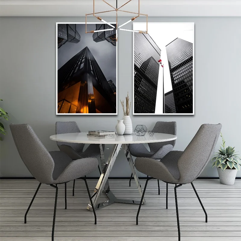 

Office Building Canvas Paintings City Modern Buildings Home Print Wall Art Home Aisle Decor Bedroom Office Custom Poster