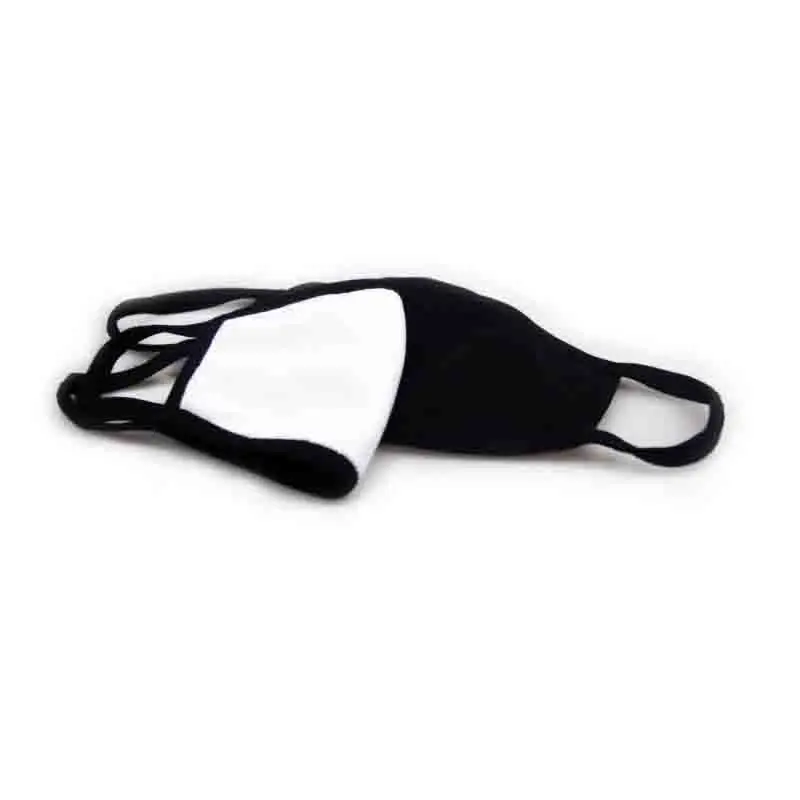 Унисекс маска для рта однотонный черный принт Kawaii покрытие лица половина моды