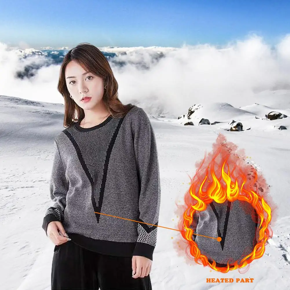 

10000mAh Smart Heated Sweater USB Washable Causal 3-level Temperature Adjustment Heating Top