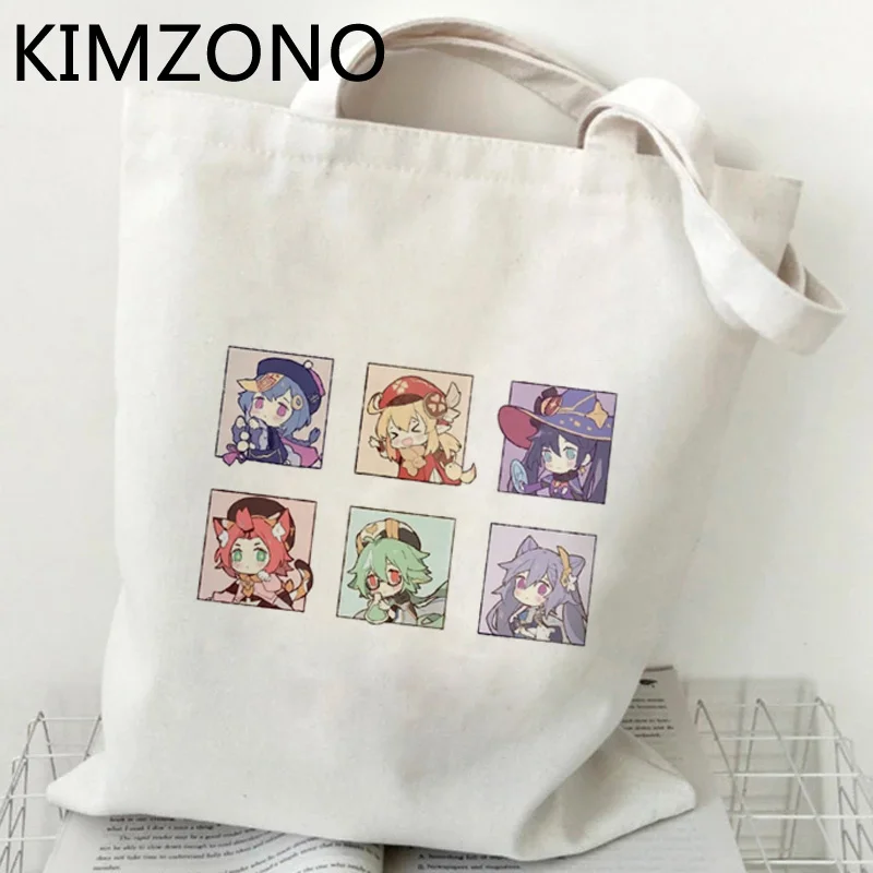

Сумка для покупок Genshin, шоппер, сумка из ткани ecobag, многоразовые сумки