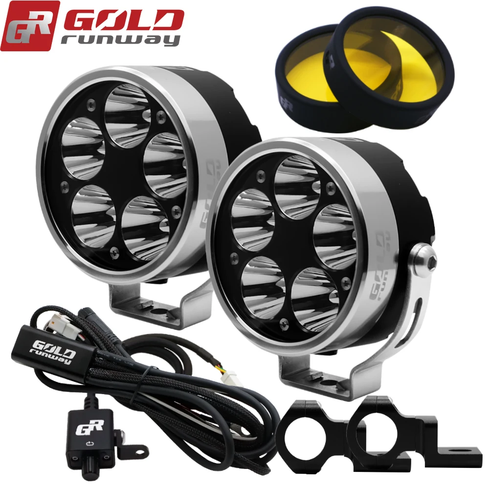 Универсальная светодиодсветильник противотуманная фара GOLDRUNWAY для мотоцикла