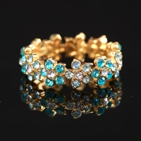 milangirl elegant exquisite blue zircon plum flower infinity floral rings for women love wedding ring jewelry