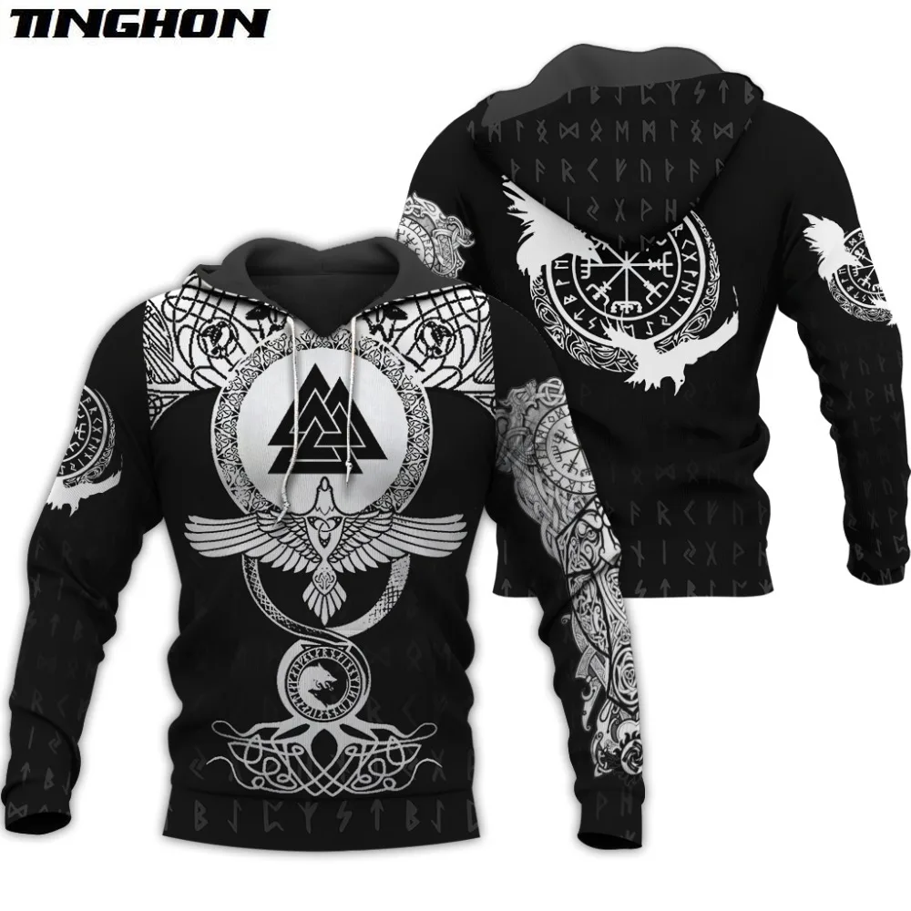 XS 7XL Viking Татуировка воина 3D рубашки с принтом повседневные Принт