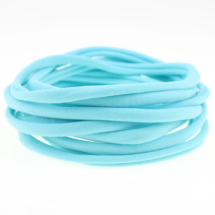 

10pcs Solid Nylon Elastic Headband Baby Girls Women Child Kids Hairband Accessories Women Hair Accessories Rainbow Color