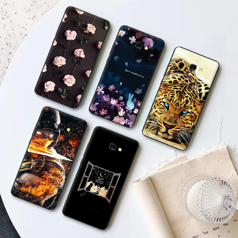for Galaxy J4 2018 EU Soft TPU Back Cover Samsung Plus Phone Protector Shell J400 J415 Silicone Black Matte Case | Мобильные