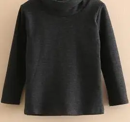 thin dark grey Г. Зимняя детская одежда плотные флисовые пуловеры унисекс с длинными рукавами, футболки для мальчиков и девочек, детские футболки, топы - Цвет: thin dark grey